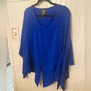 Aum Couture 100% Silk Drape Blouse